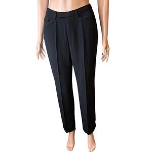 VTG Vertigo of Paris Womens Cuffed Crepe Dress Pants 10 Creased Quiet Luxury